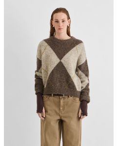 PULL EN MAILLE COL ROND LAINE MOHAIR