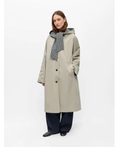 Trench réversible avec capuche-écharpe amovible