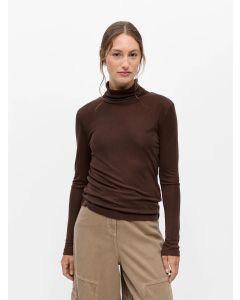 Col roulé montant Top à manches longues - EXISTE EN GRIS CHOCO NOIR