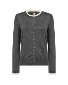 CARDIGAN BEIGE & GRIS, détail col