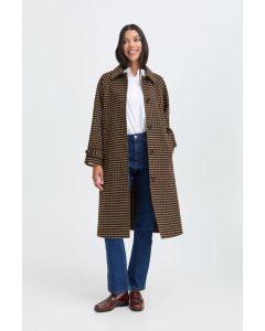 MANTEAU CARREAUX 30% LAINE