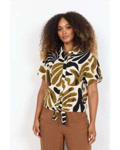 Chemisier imprim&eacute;, &agrave; nouer