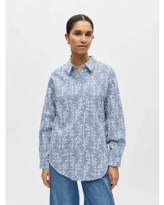 CHEMISIER IMPRIME BLEU