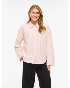 CHEMISE RAYURES LEGERES ROSE