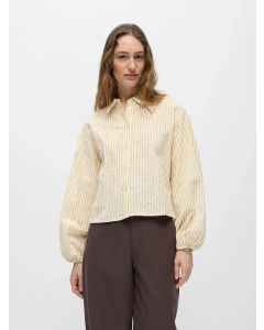 CHEMISIER RAYURES, BRODERIES