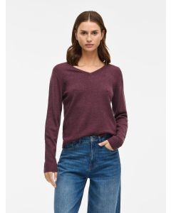 PULL EN MAILLE, sans laine, BORDEAU