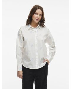 CHEMISE MANCHES LONGUES, finitions brodées