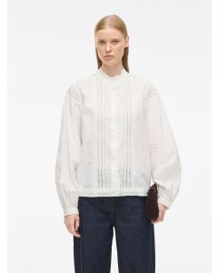 BLOUSE, COL MANDARIN CHEMISE À MANCHES LONGUES