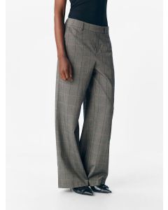 PANTALON LARGE, à carreaux, élastiqué