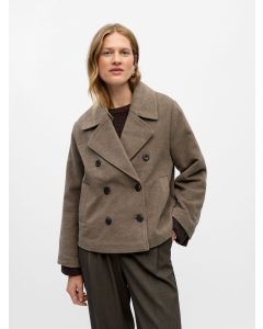 MANTEAU BEIGE 30% LAINE