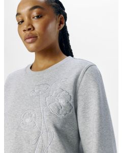 SWEAT GRIS BRODERIE