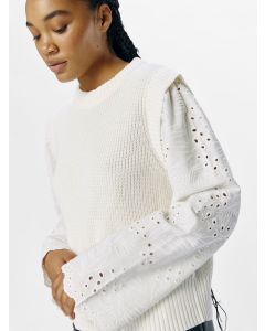 PULL BRODERIE ANGLAISE