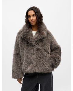 MANTEAU FOURRURE GRIS
