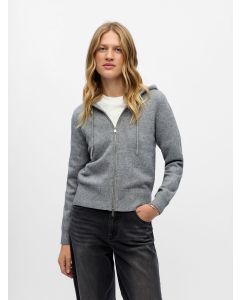 CARDIGAN ZIPPE CAPUCHE GRIS