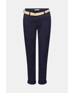Chino  en coton biologique MARINE