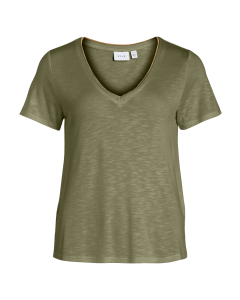 TEE SHIRT V LUREX VERT