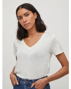 TEE SHIRT V LUREX ECRU