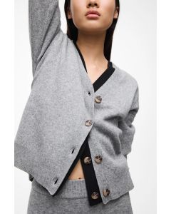 CARDIGAN GRIS BOUTONS 