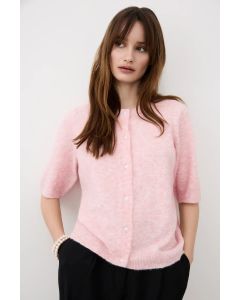 CARDIGAN MANCHES COURTES ROSE  ♥